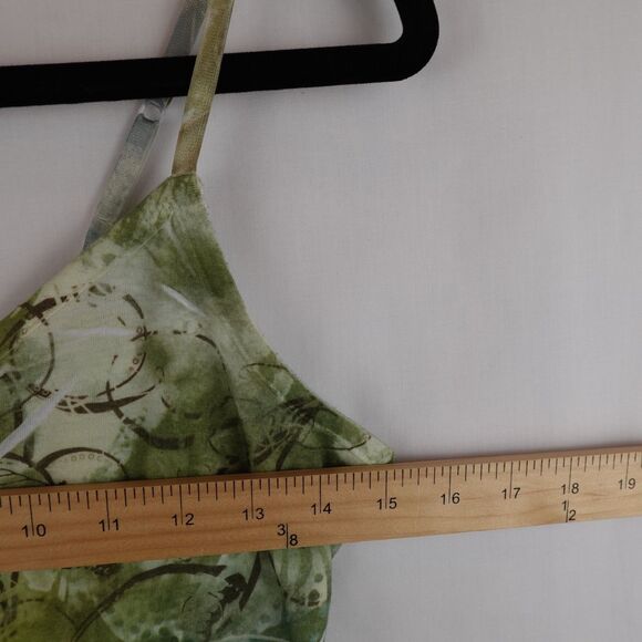 Mudd Vintage Babydoll Tank Top Medium Green Y2K Floral Fairy Flowy 90s Butterfly - Picture 6 of 10